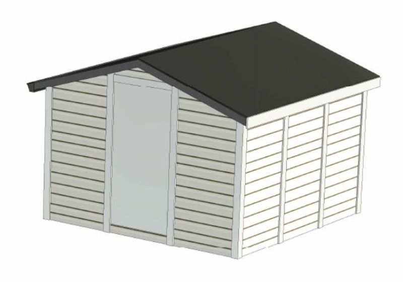 Bod 3x3m med saltak, byggesett