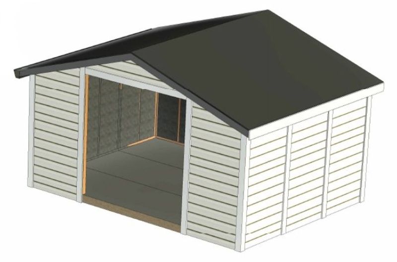 Bod 4x3m med saltak, byggesett