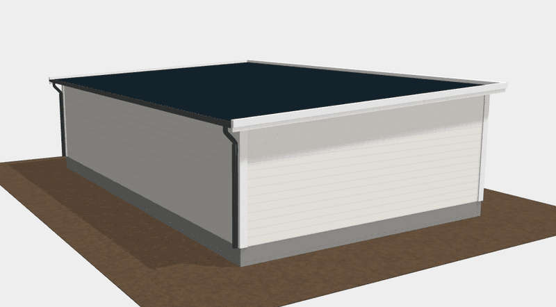 Fleksibel rekkegarasje – 3 meter plasser med pulttak og innvendige skillevegger