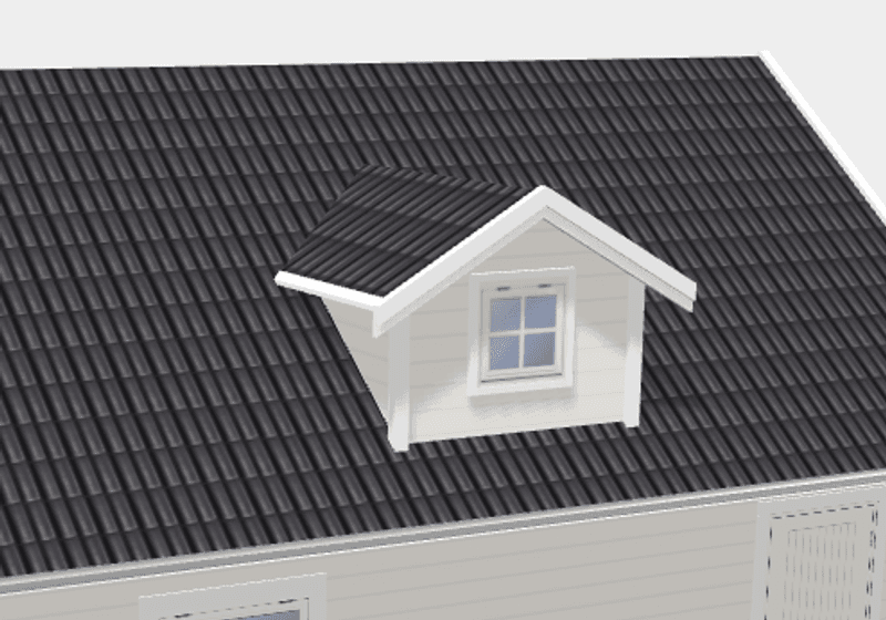 Dobbelgarasje 6,0 × 6,0 m – 36° saltak, ferdige elementer